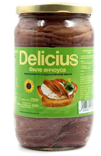 Филе анчоуса в подсолнечном масле