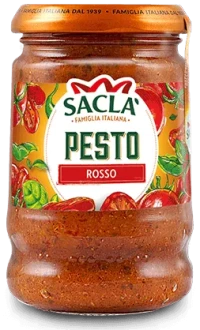 Sacla Pesto из свежих и сушеных помидор с  листьями базилика