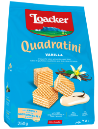 Loacker Quadratini Вафельные кубики "Ваниль" 250г