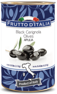 Оливки черные Gerignola консервированные в бан по 2500 гр