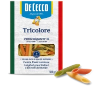 Макаронные изделия "Penne Rigate Tricolore" De Cecco