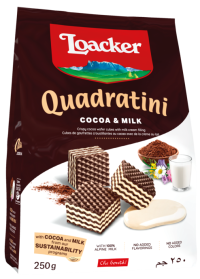 Вафельные кубики какао и молоко 250 гр