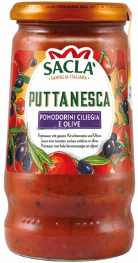 Соус "Puttanesca" с оливками, каперсами и помидорами черри