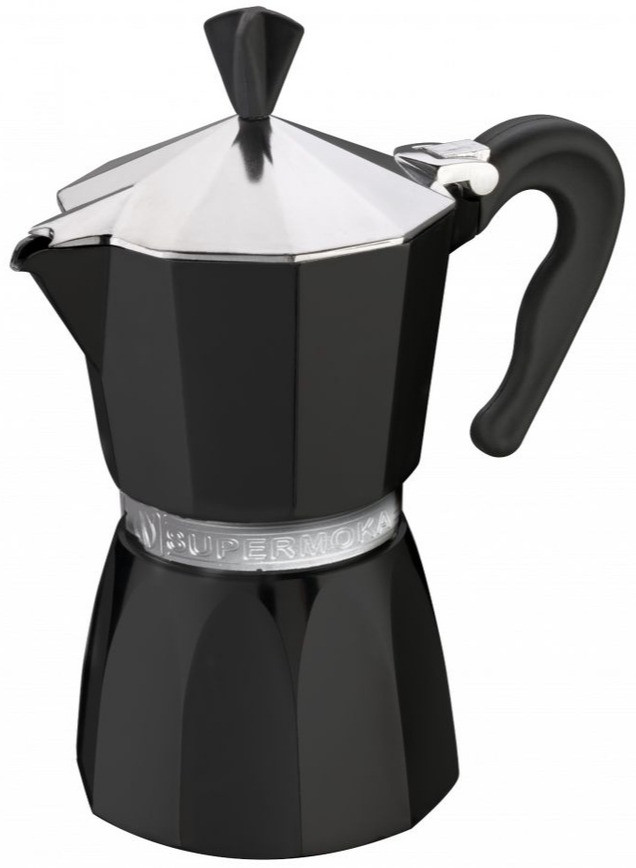 Кофеварка "SUPERMOKA BLACK" 3-х порционная из алюминия, торг.марки G.A.T.