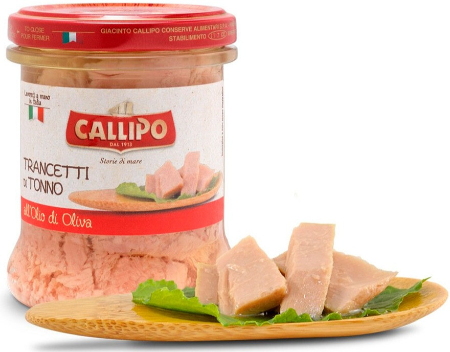 Кусочки тунца  в оливковом масле