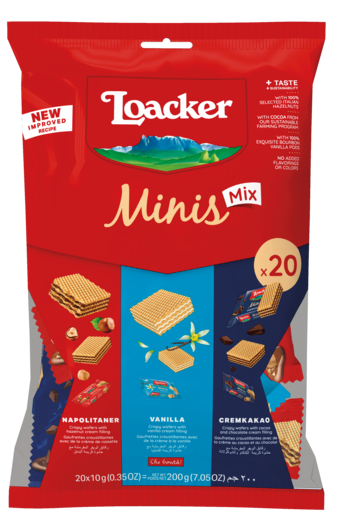 Loacker Classic Вафли мини MIX 150г
