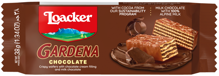 Loacker Gardena Вафли покрытые шоколадом 200г Chocolate