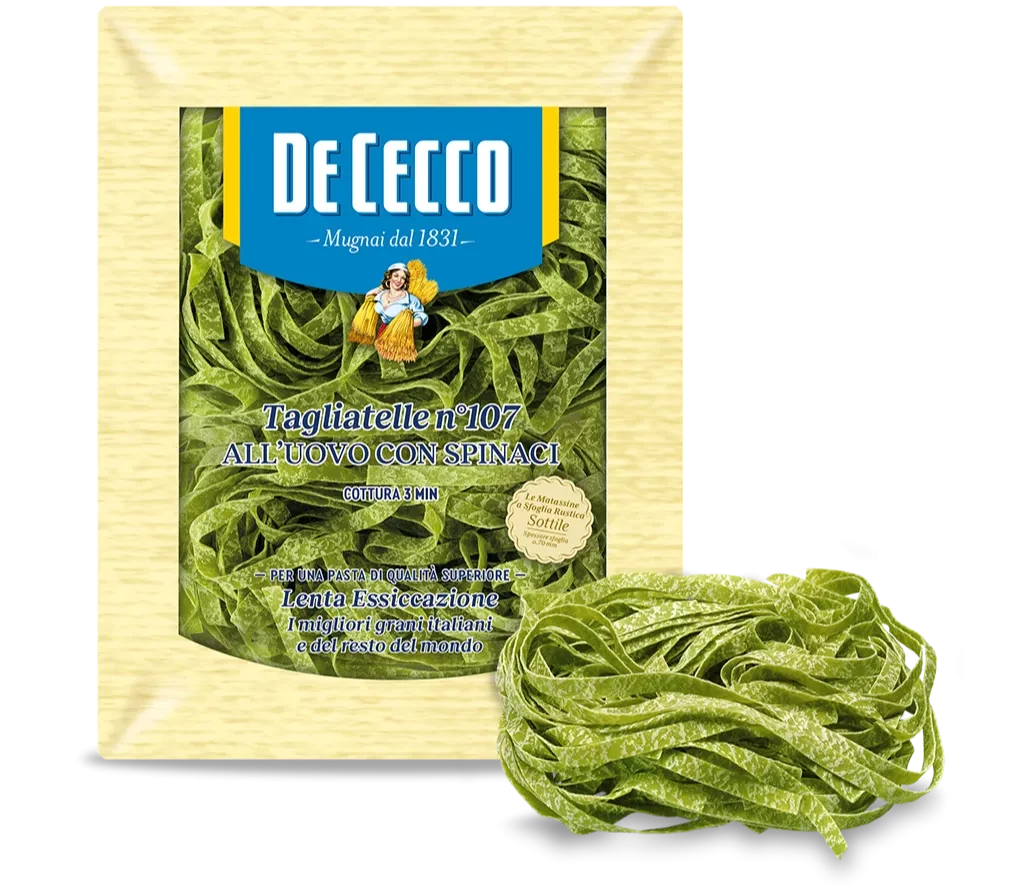 Макаронные изделия "Fettuccine con Spinaci" De Cecco
